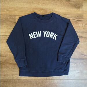 J CREW New York Women's Medium Pullover Sweatshirt Cotton Vintage Style MLB